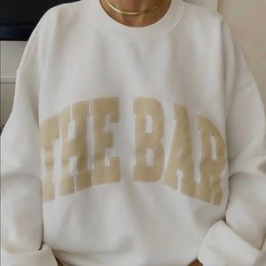 ISO (in search of) the bar varsity sweatshirt, white M or L